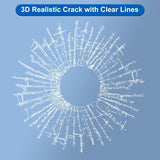 3D Broken Glass Football Car Sticker